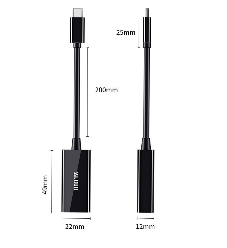 Кабель ZLEUE Type-C - HDMI, конвертер Thunderbolt 5/4, адаптер USB-C, зеркалирование экрана высокой четкости, совместимый с телефонами и ноутбуками Apple Huawei Xiaomi Z106A