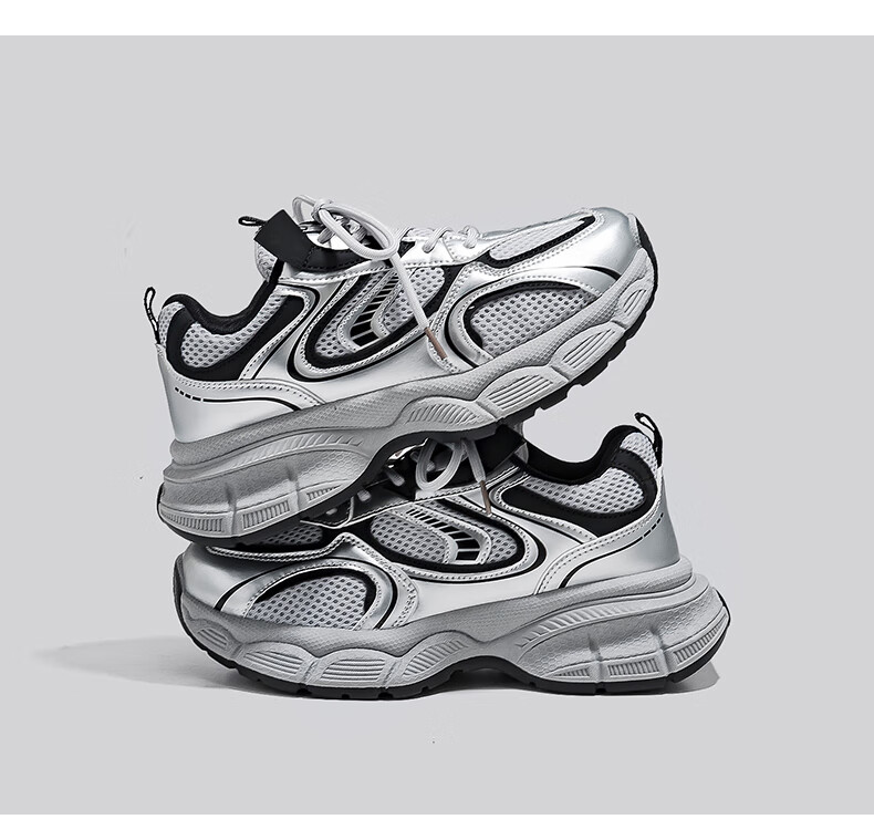Женские кроссовки HUANQIU, модные черные кеды в стиле "dad shoes", новинка осени 2025, универсальные повседневные кроссовки на толстой подошве