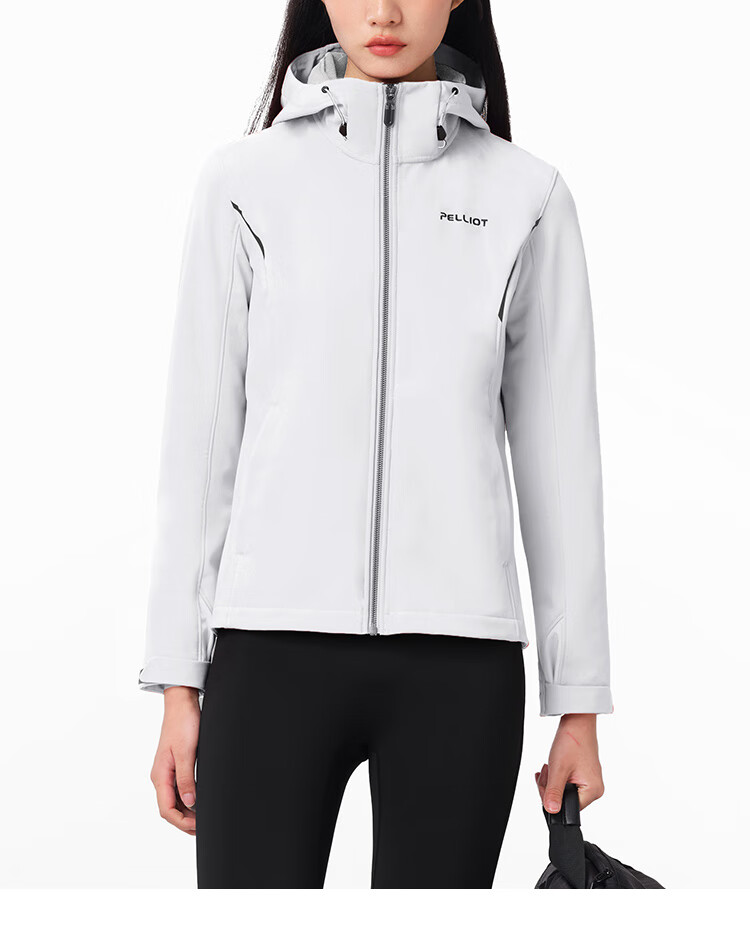 Pelliot Outdoor Soft Shell Jacket for Men And Women, Autumn And Winter Hiking Mountaineering Windproof Water-Resistant Coat 125106015 Pink S