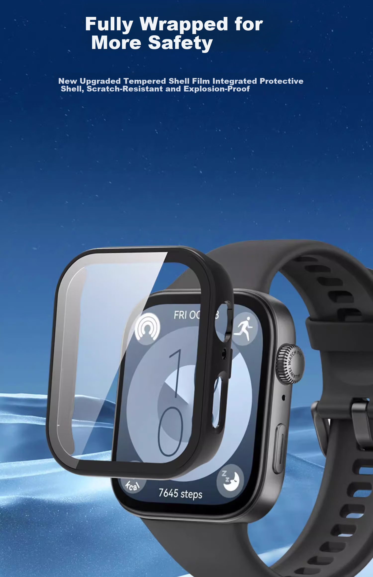 Защитный чехол-крышка с защитой экрана для Huawei WATCH FIT 3