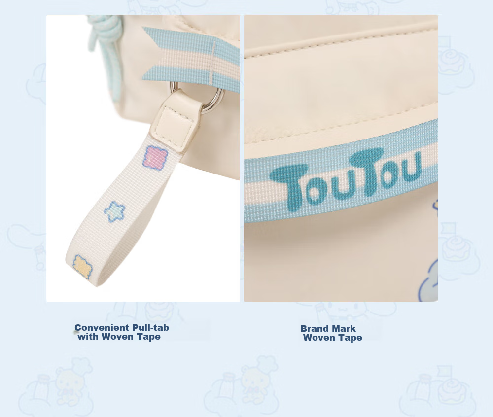 Рюкзак Toutou Cinnamoroll, детский, для девочек, повседневный, размер M, кремово-белый