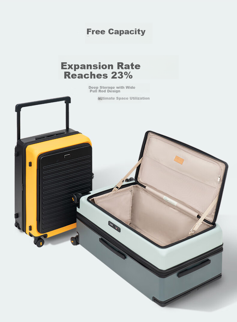 Чемодан LEVEL8 Explorer 20 дюймов, зеленый мох, поликарбонат, с TSA замком