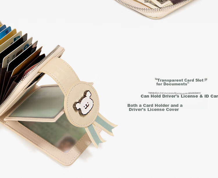 Кошелек Toutou Line Drawing Dog Champion Card Holder, короткий, для девочек, с принтом собаки, на молнии