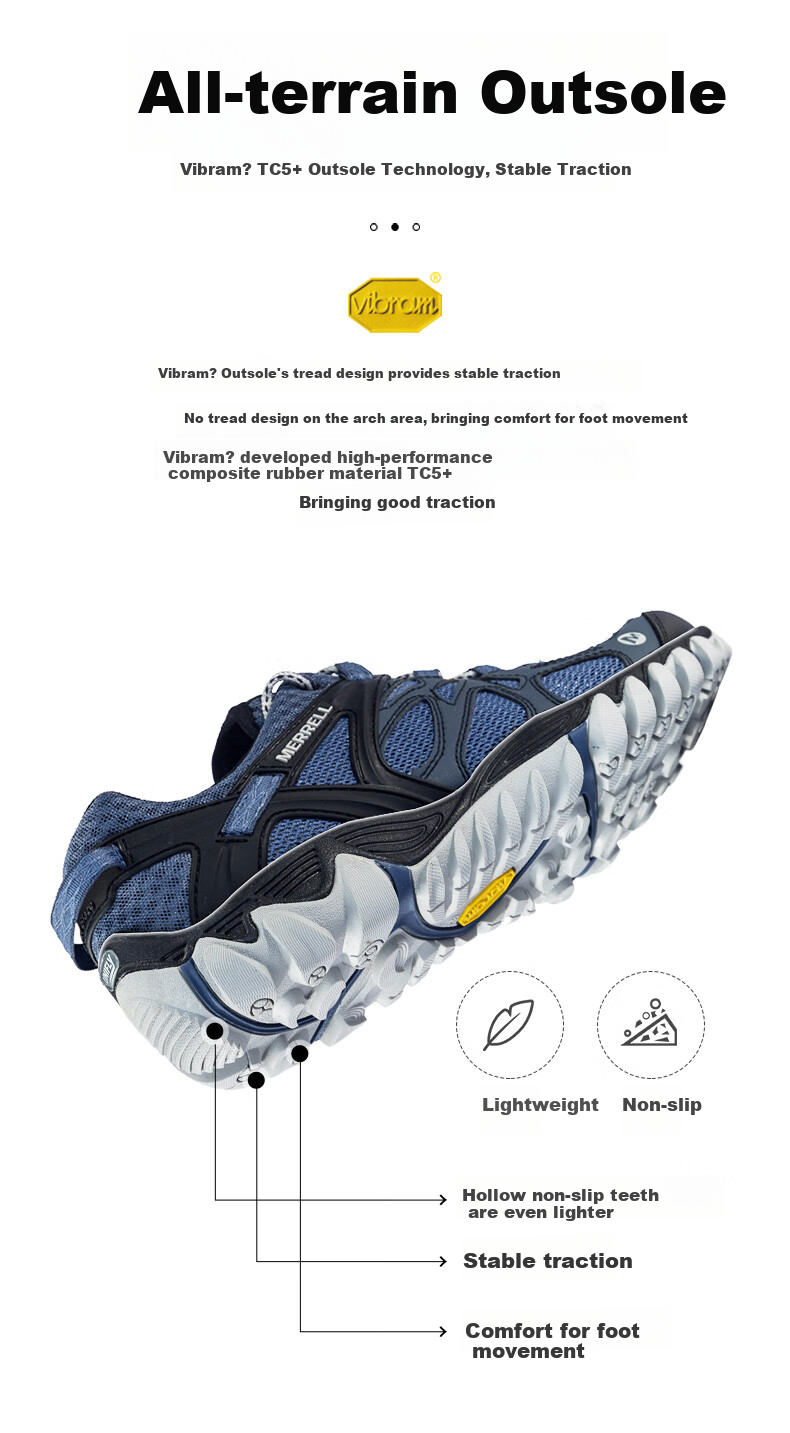 Мужские кроссовки Merrell OUT BLAZE Breathable Stream-Tracking Non-Slip Casual Shoes, Черные, Размер 42