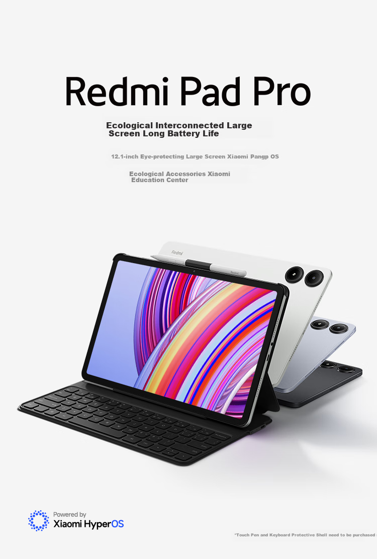 Планшет MI Redmi Pad Pro, 12.1 дюйма, 2.5K, 120 Гц, 8+256 ГБ, темно-серый