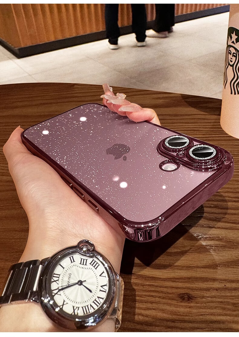 Чехол для iPhone 15 Pro DIVI "Starry Galaxy", прозрачный, защитный, противоударный, с защитой камеры