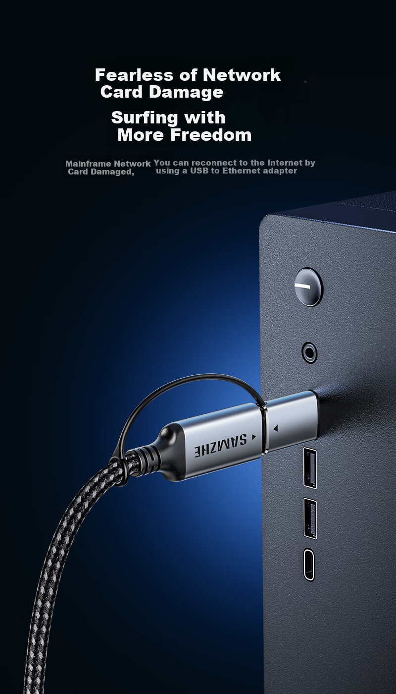 Кабель USB/Type-C к Ethernet