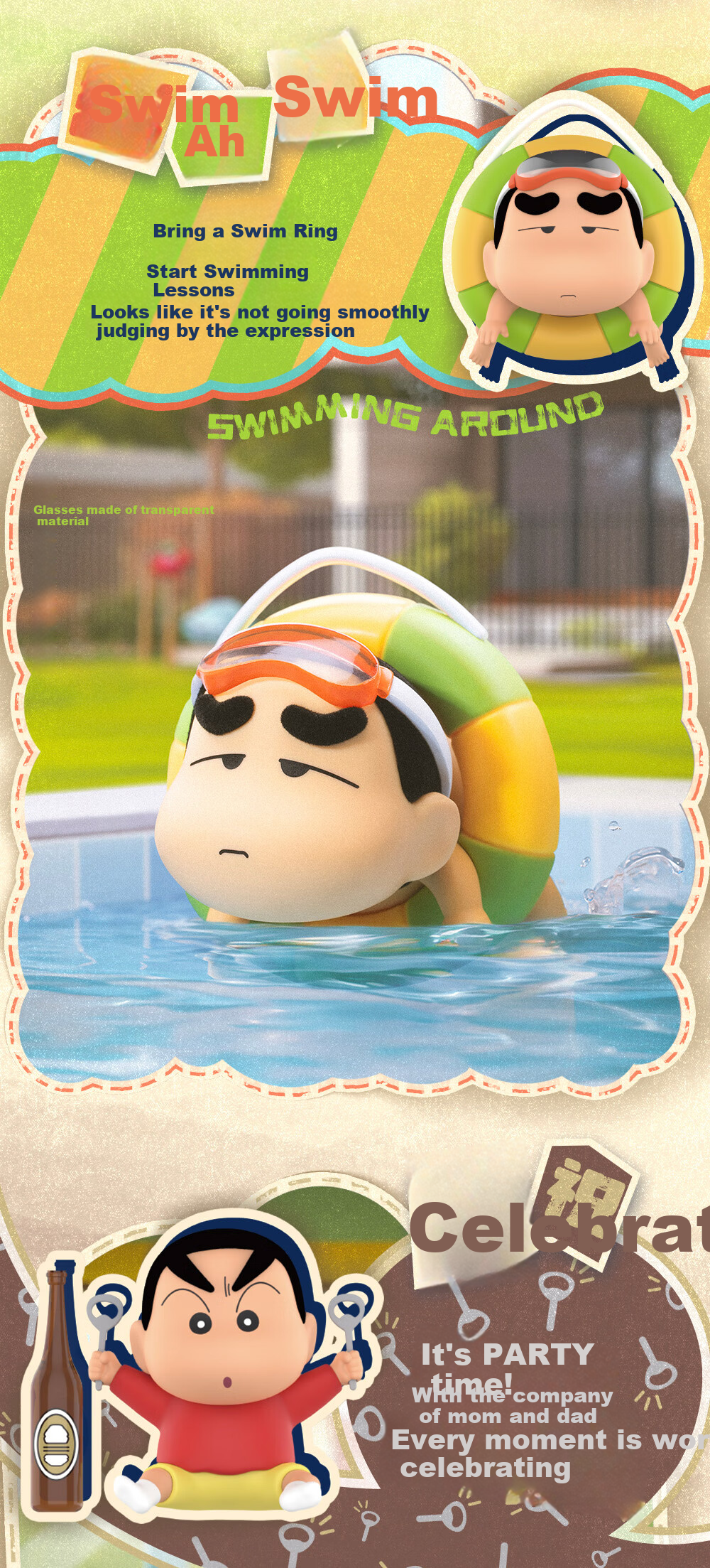 Коллекционная игрушка-сюрприз 52TOYS "Ранние Древние Картофелины" из серии "Crayon Shin-Chan", случайная фигурка, модный подарок