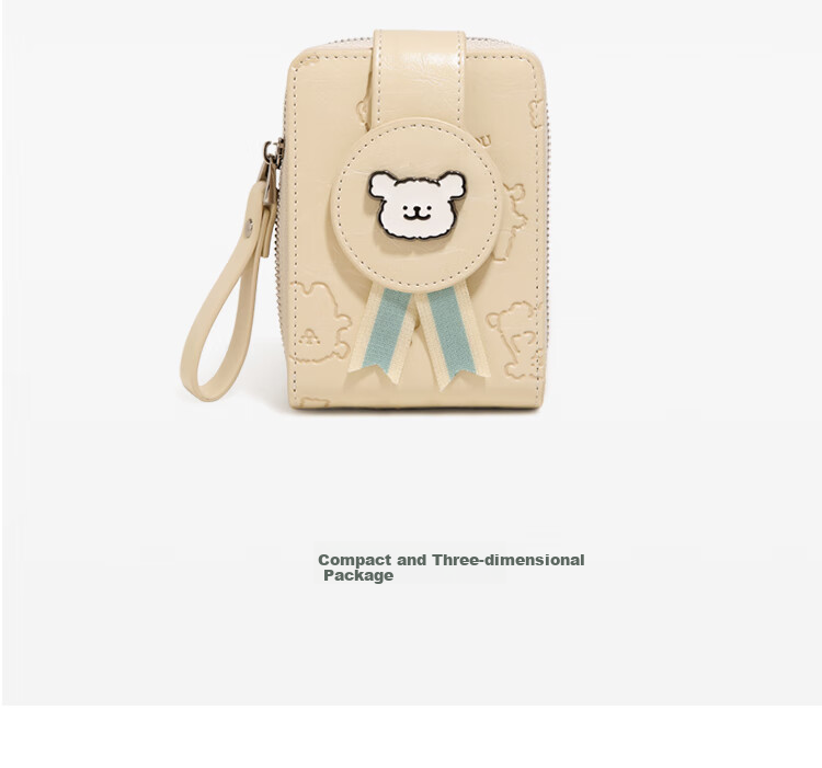 Кошелек Toutou Line Drawing Dog Champion Card Holder, короткий, для девочек, с принтом собаки, на молнии