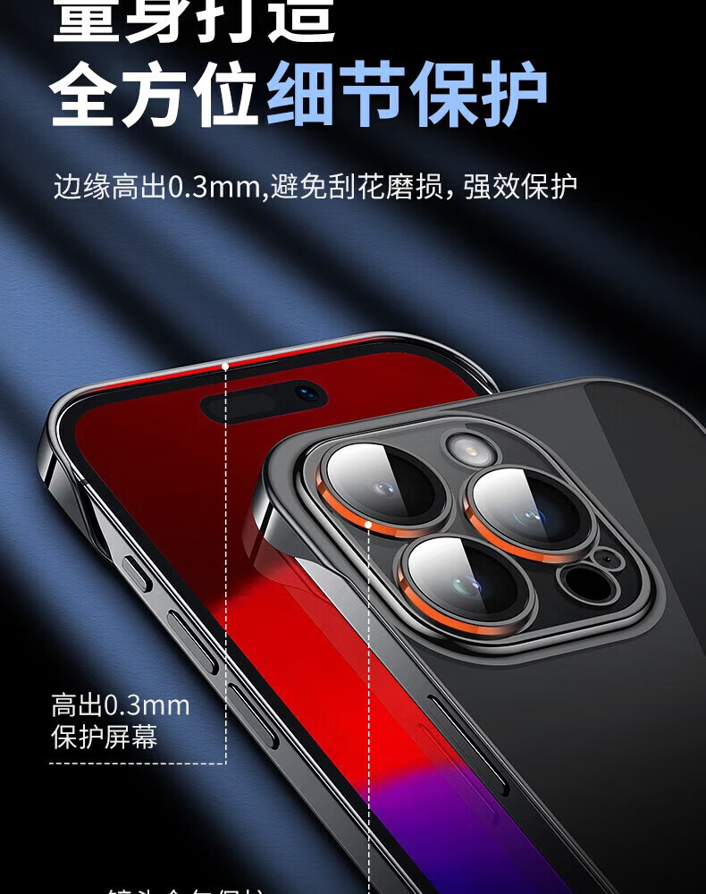 Чехол-накладка DIVI для Apple iPhone 17 Pro Max, прозрачный, противоударный, с защитой камеры, материал PC