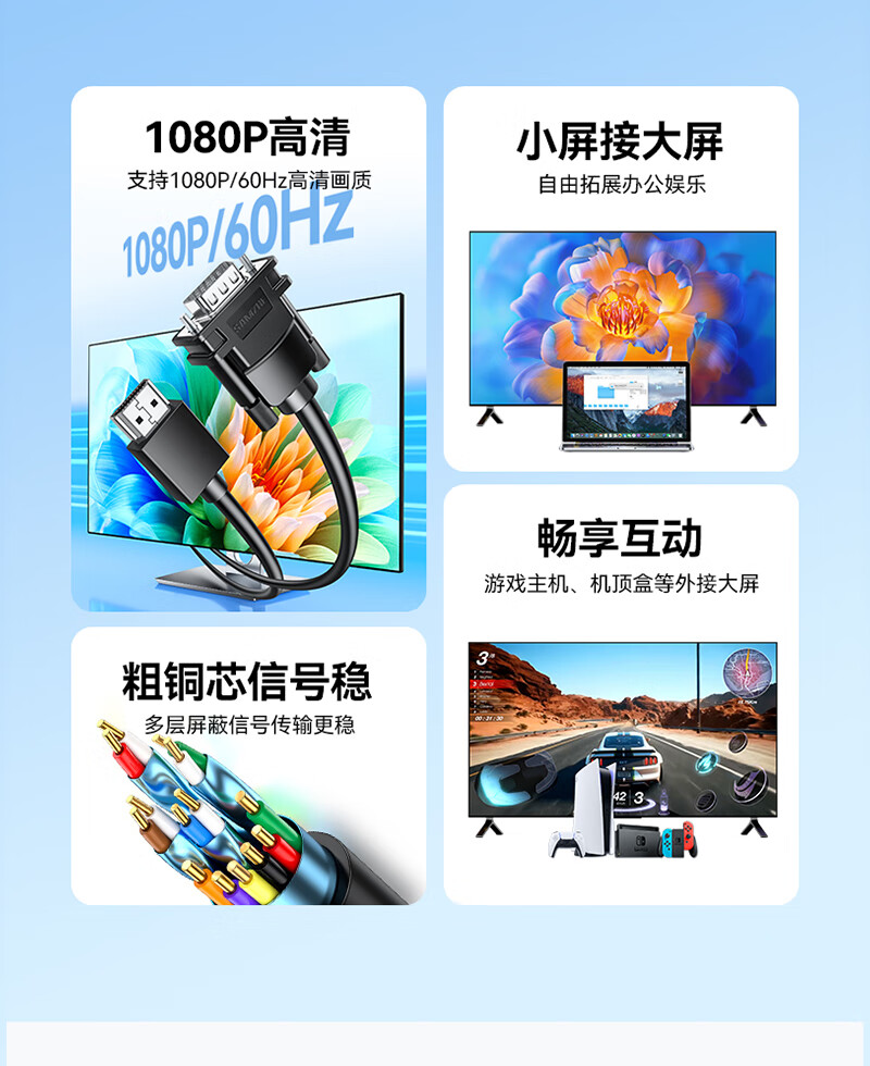 HDMI to VGA кабель-адаптер