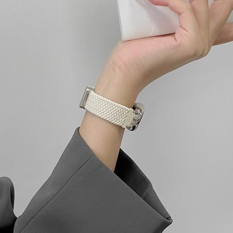 Ремешок Iboann из плетеного нейлона с магнитной застежкой для Xiaomi Band 9/10, совместимый с Xiaomi Band 8, дышащий летний стиль, универсальный аксессуар для Xiaomi 9/8, цвет "Звездное небо"