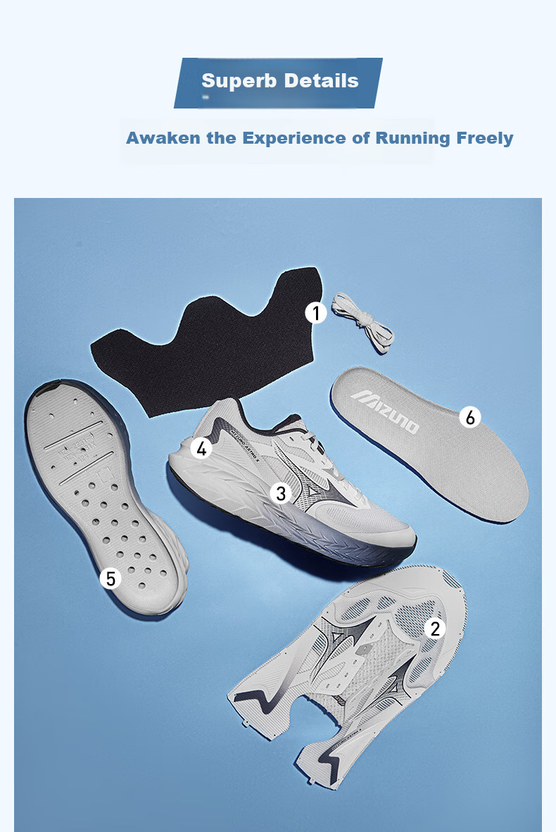 Мужские кроссовки MIZUNO ASTRO X для бега, амортизирующие, с толстой подошвой, профессиональные беговые кроссовки