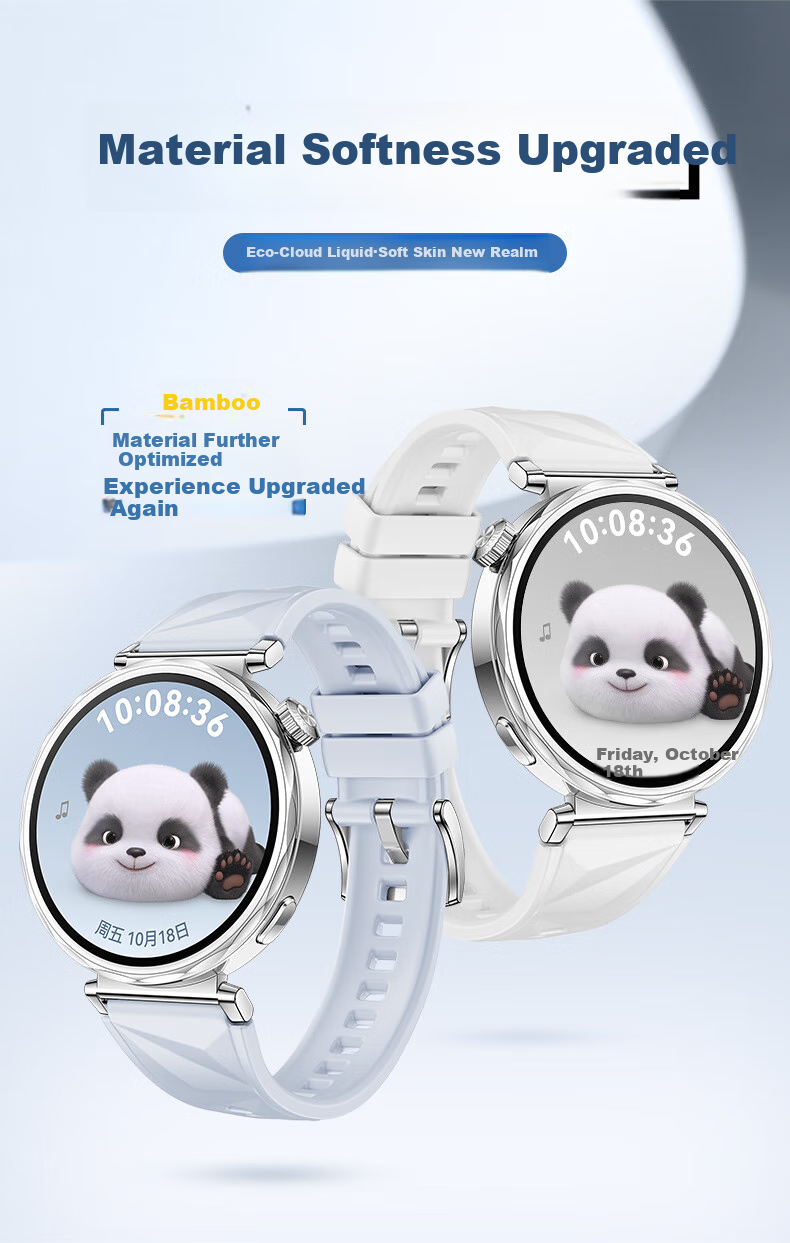 Ремешок Xiaopijiang для Huawei Watch GT6/GT5Pro, силиконовый, с узором "ледяной кристалл", женский, универсальный для 42/41мм циферблата, черный