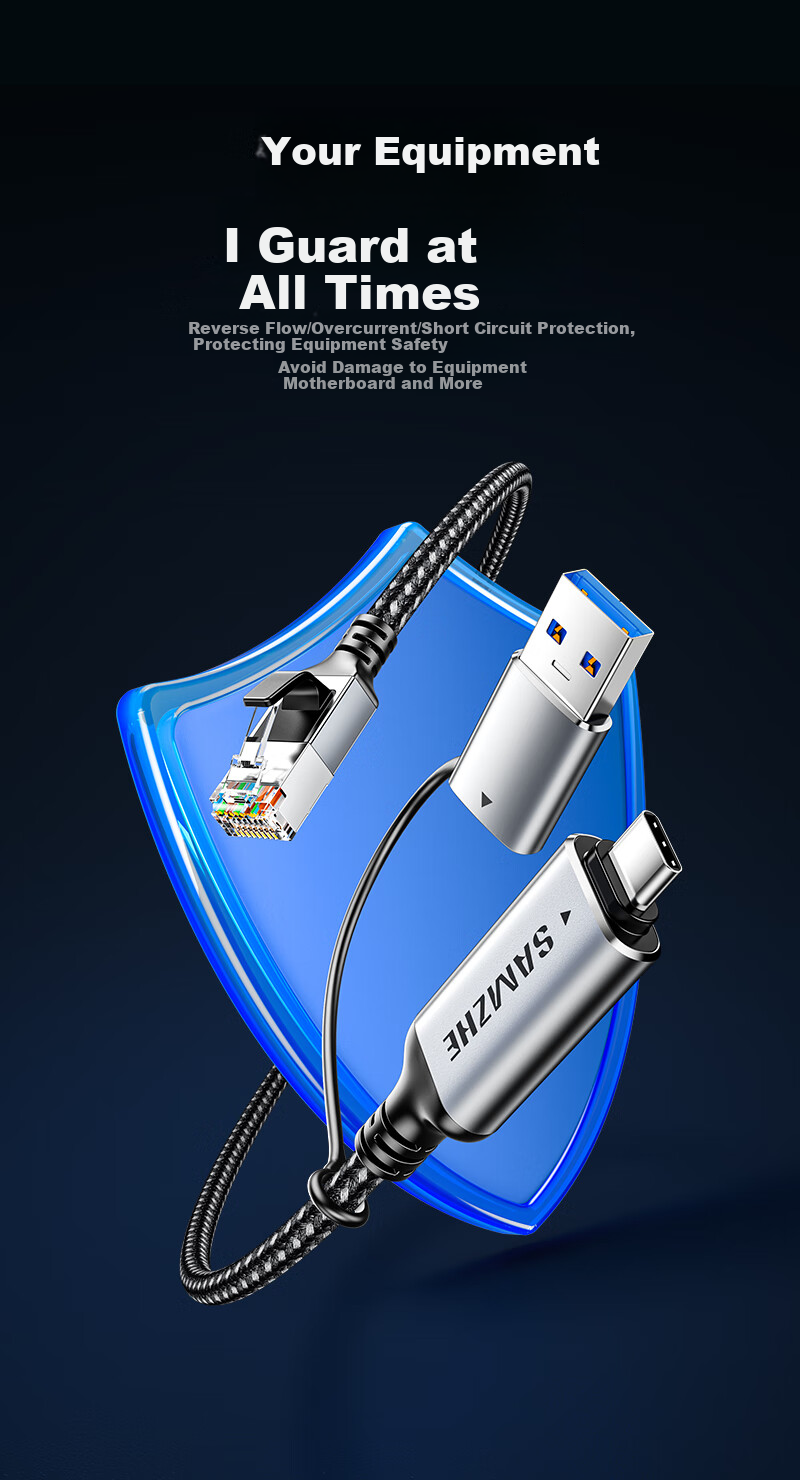 Кабель USB/Type-C к Ethernet