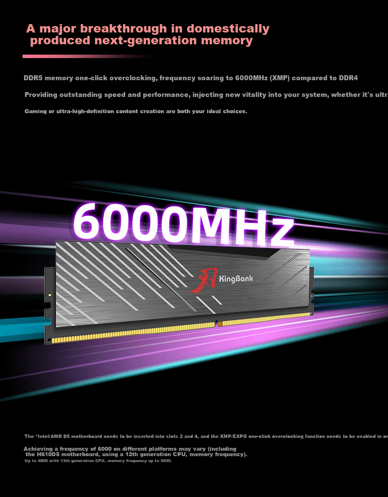 Оперативная память KINGBANK DDR5 32GB (16GBx2) 6000MHz CL36