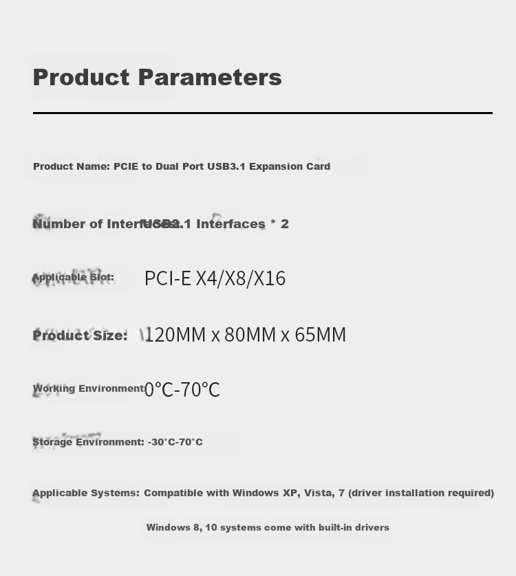 Плата расширения PCI-E к USB 3.1