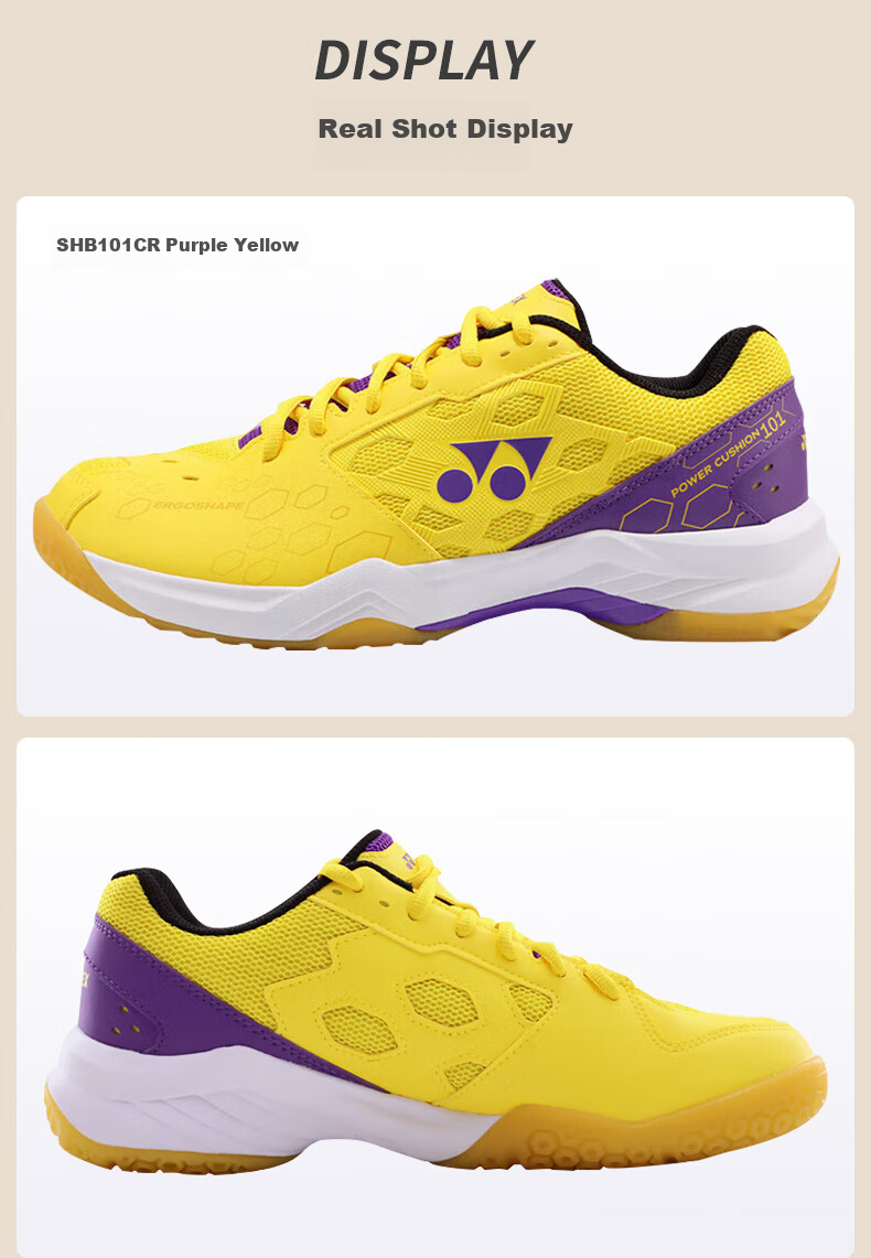 Кроссовки для бадминтона Yonex SHB101CR, унисекс, белые с мятным, размер 39