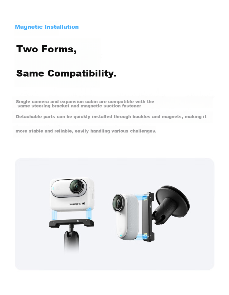 Экшн-камера Insta360 GO 3S 4K, водонепроницаемая, с функцией стабилизации, для велоспорта и влогов, 128 ГБ, белый