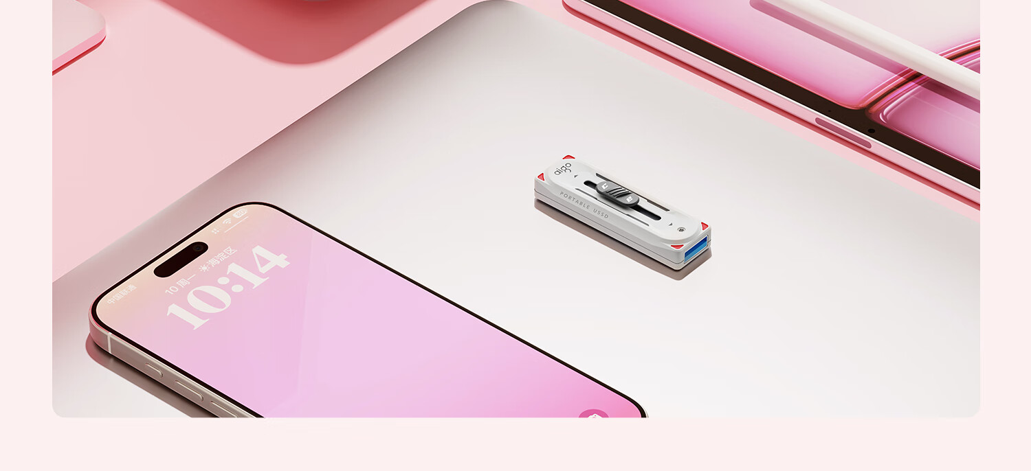 Aigo 256GB USB 3.2 Type-C OTG флеш-накопитель, 520 МБ/с, M0, двойной интерфейс для телефона и компьютера, большой объем, милый дизайн с мультяшным котиком