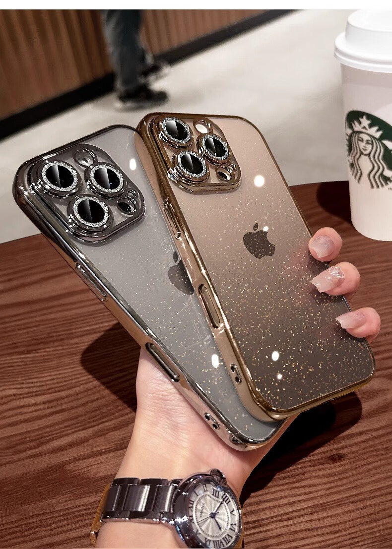 Чехол для iPhone 15 Pro DIVI "Starry Galaxy", прозрачный, защитный, противоударный, с защитой камеры