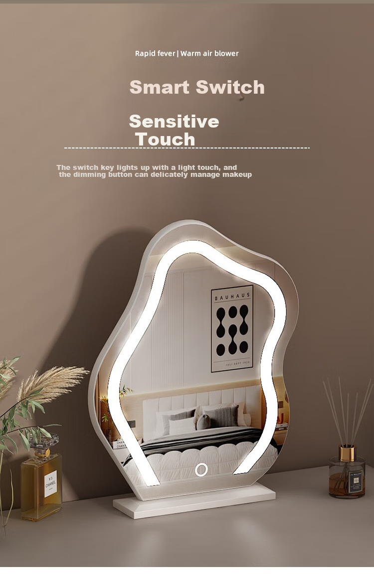 Anerya Умное зеркало с подсветкой для макияжа, настольное, LED, роскошное, в спальню, на туалетный столик