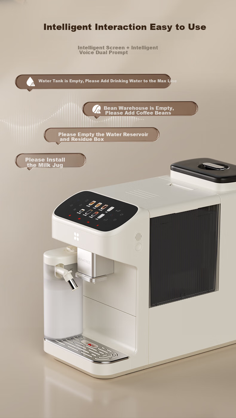 Автоматическая кофемашина KAxFREE SF1 Pro, для дома, с функцией холодного заваривания, сенсорный экран, цвет лунно-белый