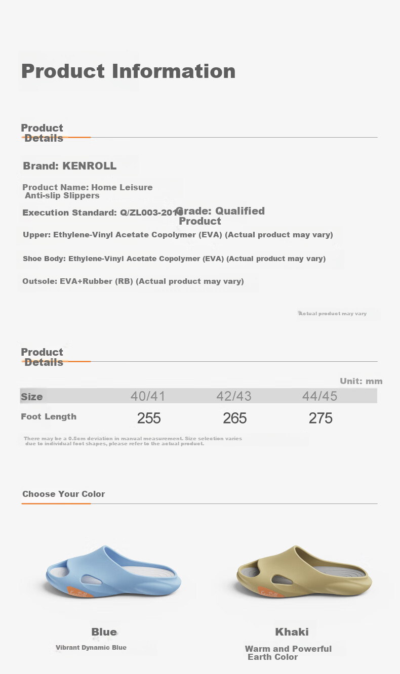 Мужские шлепанцы KENROLL, синие, размер 40-41 (25.5 см), с мягкой подошвой, нескользящие, для отдыха