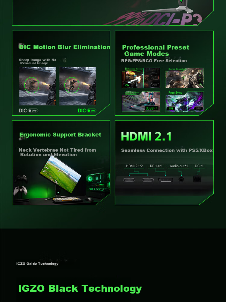 Игровой монитор ANTGAMER ANT253PQ, 24.5 дюйма, 2K (2560x1440), 300 Гц, 1 мс, IPS, HDR400, G-Sync/FreeSync