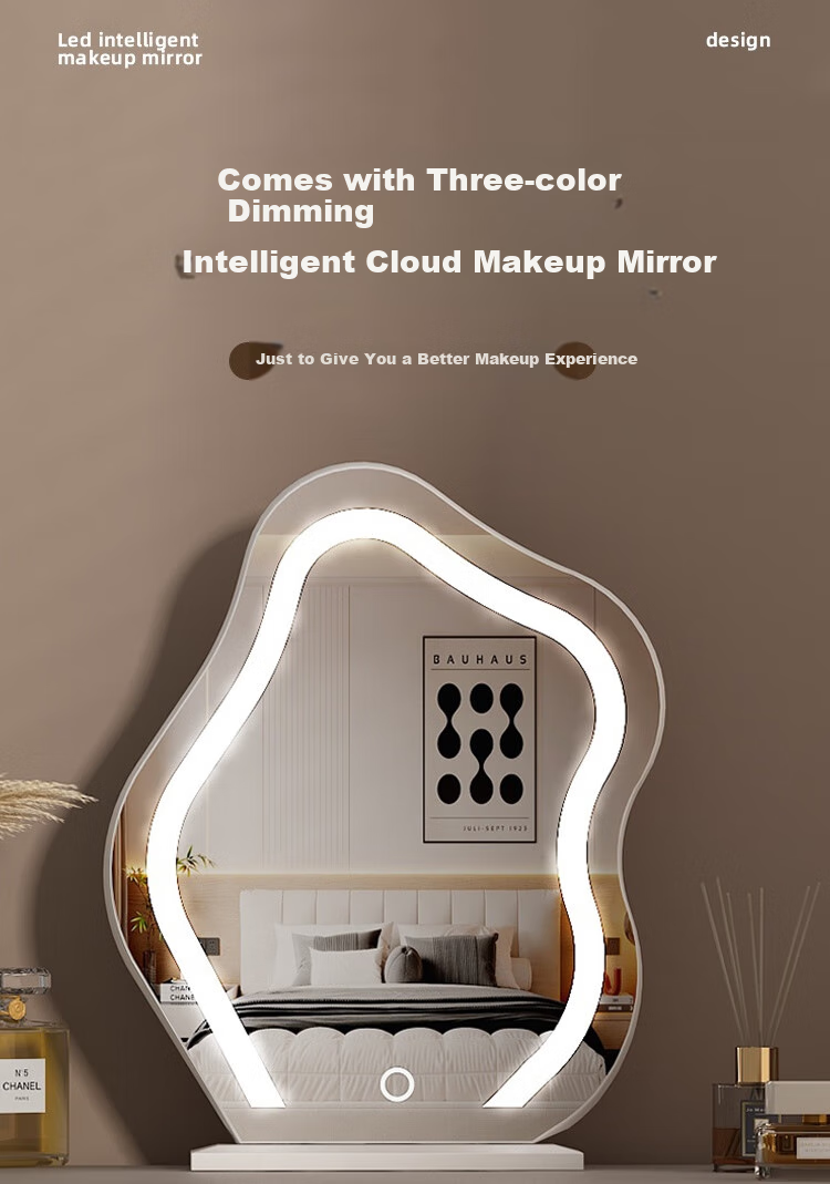 Anerya Умное зеркало с подсветкой для макияжа, настольное, LED, роскошное, в спальню, на туалетный столик