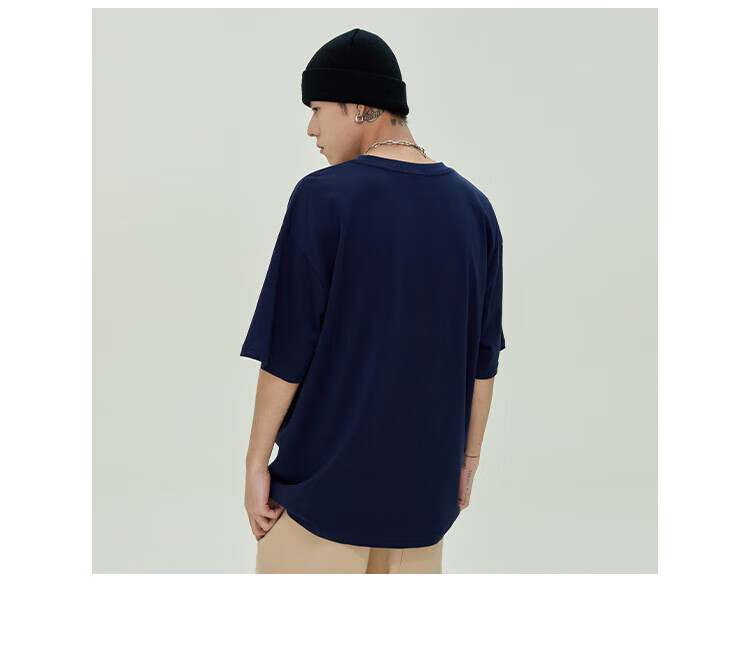 Мужская футболка Jeanswest с коротким рукавом, летняя, 2026, свободный крой, однотонная, трендовая, из хлопка Синьцзян, темно-серый, 2XL