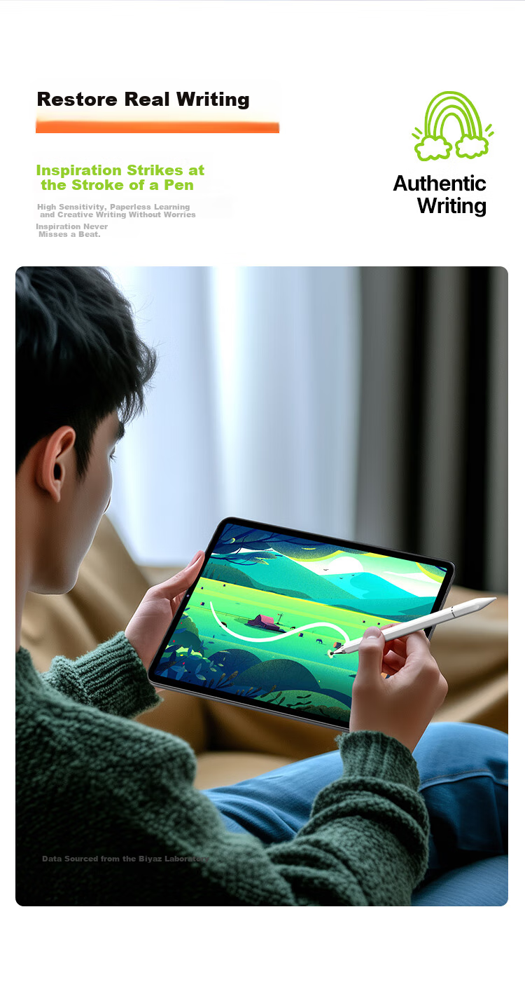 BIAZE Магнитная сенсорная ручка для планшетов IPad, Huawei, Honor, Samsung, Xiaomi, OPPO/Vivo, многофункциональный стилус Apple PB53-белый