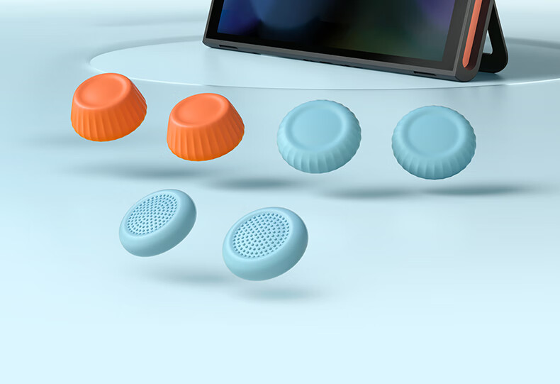 Колпачки для джойстика JSAUX для Nintendo Switch Joy-Con, совместимы с Switch 2, оранжевый + синий