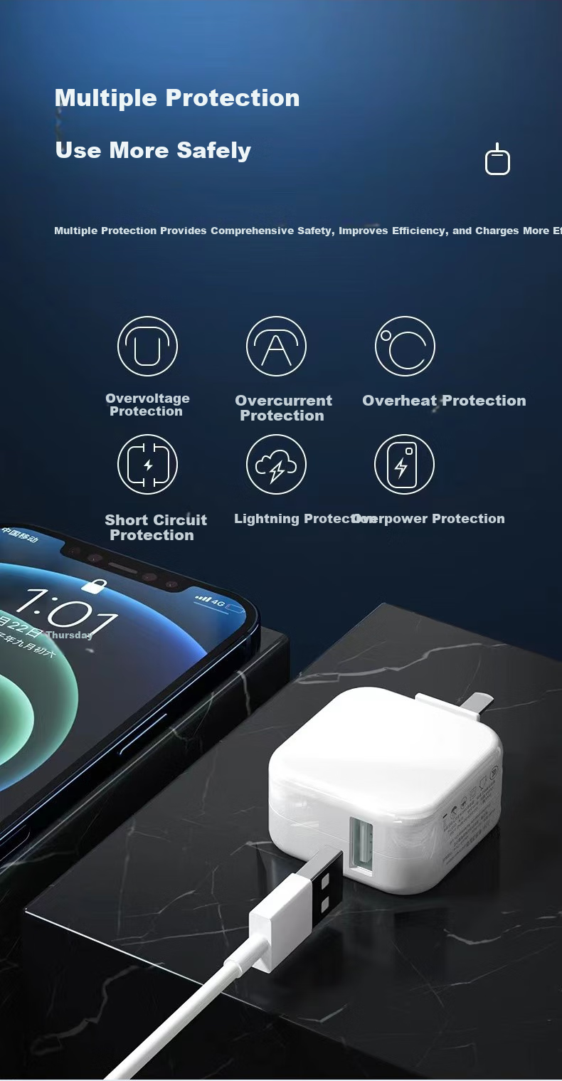 Зарядное устройство JOWOYE для Apple iPhone/iPad, 12 Вт, быстрая зарядка PD, белый, с кабелем Lightning