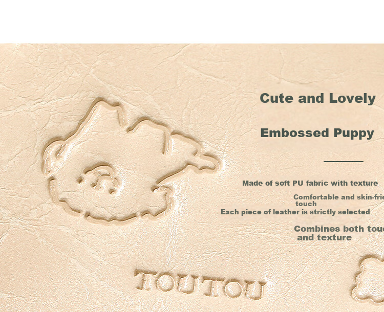Кошелек Toutou Line Drawing Dog Champion Card Holder, короткий, для девочек, с принтом собаки, на молнии
