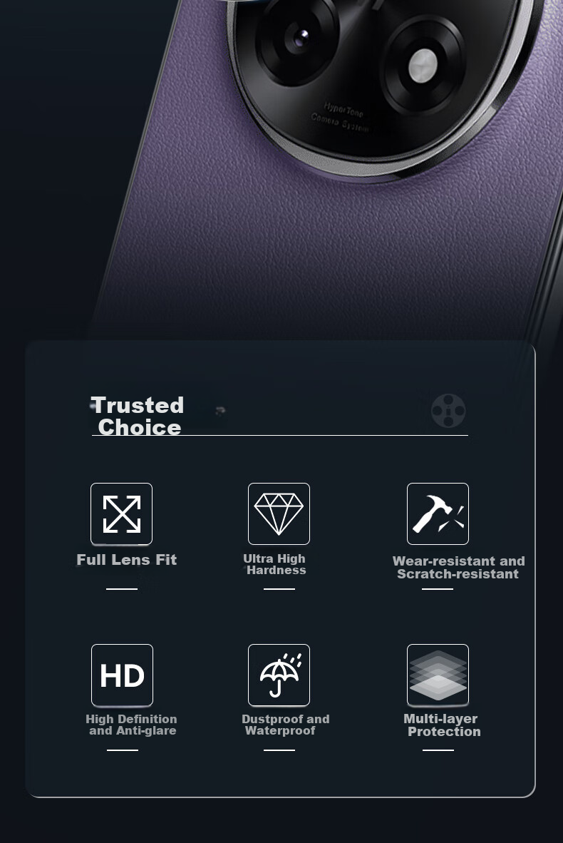 Защитная пленка BLUEO для задней камеры OPPO Find N5, AR высокой четкости, прозрачная, противоударная