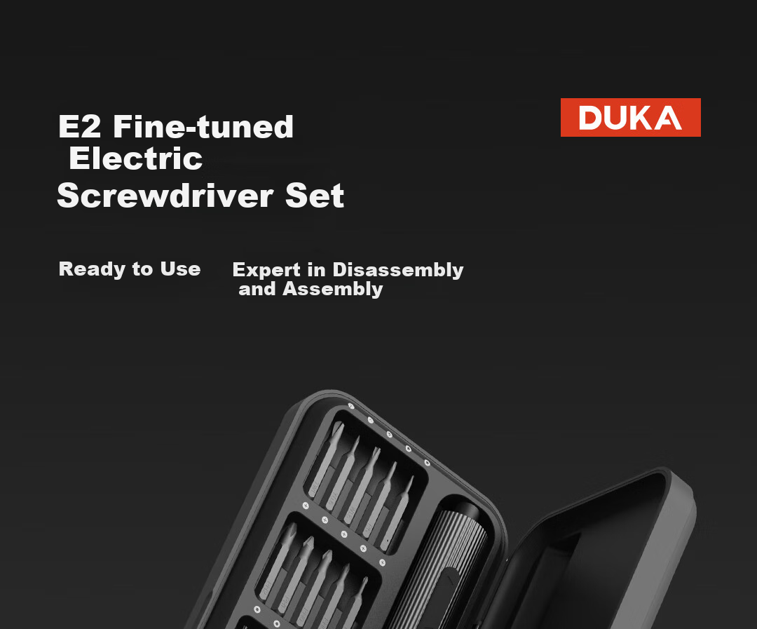 DUKA E2 Набор прецизионных бит для электроотвертки, 25 шт., перезаряжаемая бытовая беспроводная портативная отвертка