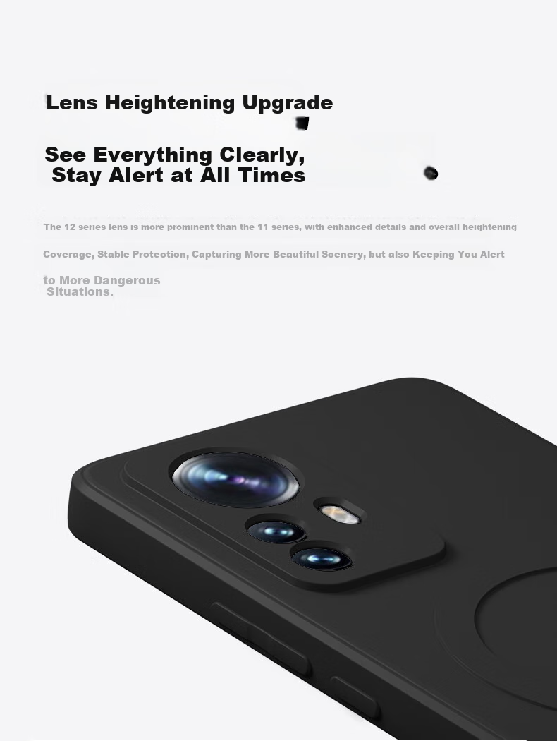 Чехол KEKLLE для Xiaomi 12 Pro, Лавандовый Пурпурный, Жидкий Силикон, Магнитный, Полная Защита Линз, Противоударный, С защитой камеры