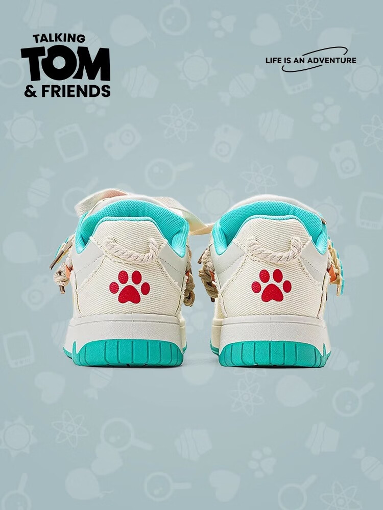 Кроссовки TalkingTom Canvas Shoes для мужчин и женщин, утепленные, универсальные, повседневные, трендовые, бежевые и черные, размер 40