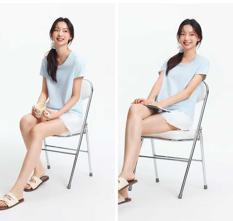 Женская футболка Semir, короткий рукав, укороченный крой, летняя, размер S, светло-цветочный серый