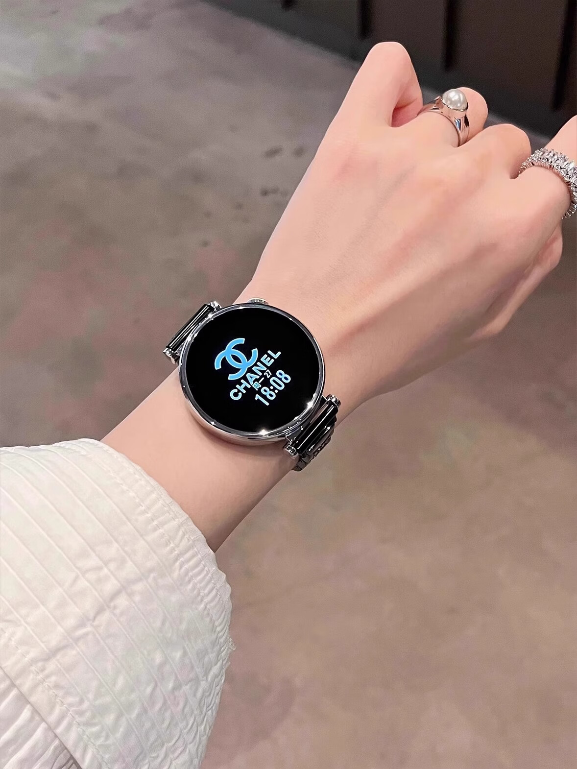 Ремешок CHENSONG для Huawei Watch 5 42mm, GT4/GT5/GT5 Pro, металлический, с полным бриллиантовым дизайном, серебристый