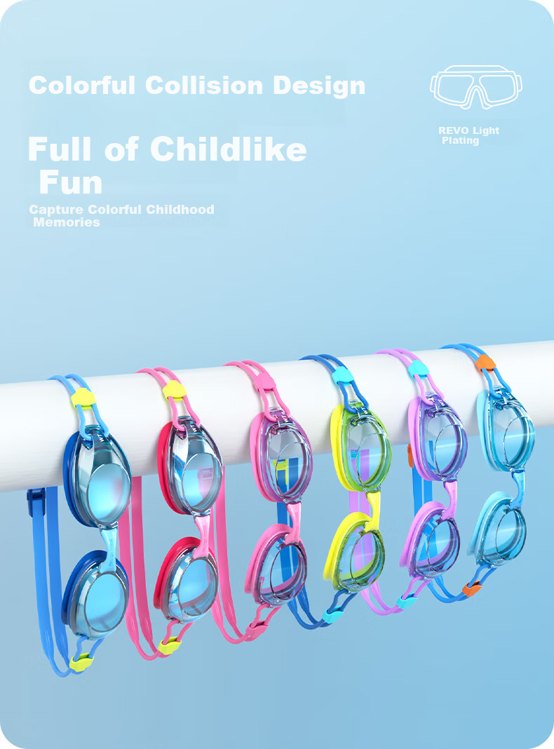 Детские очки для плавания WATERTIME, профессиональные, противотуманные, для возраста 6-12 лет, штормовой синий