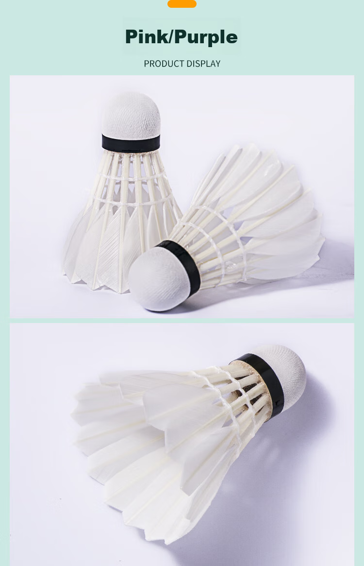 Воланы для бадминтона RSL Competition Duck Feather C5, набор из 12 штук, скорость 77, перьевые, для тренировок
