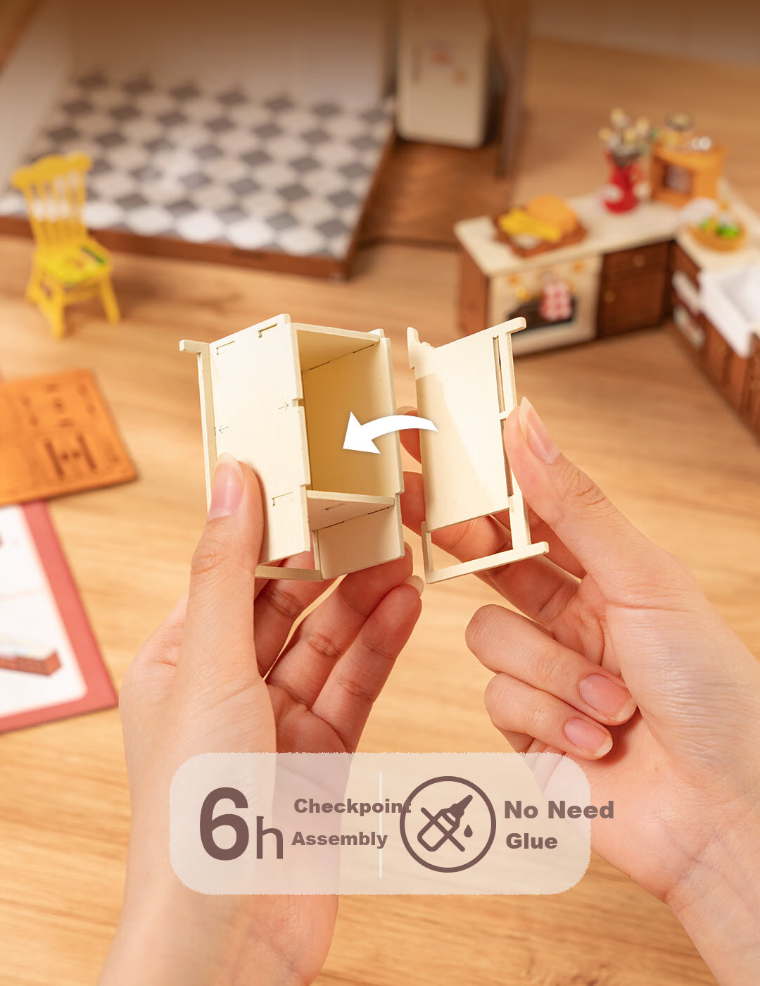 Конструктор Rolife "Пекарня" DIY Dollhouse, подарок на день рождения, День Святого Валентина, Новый год