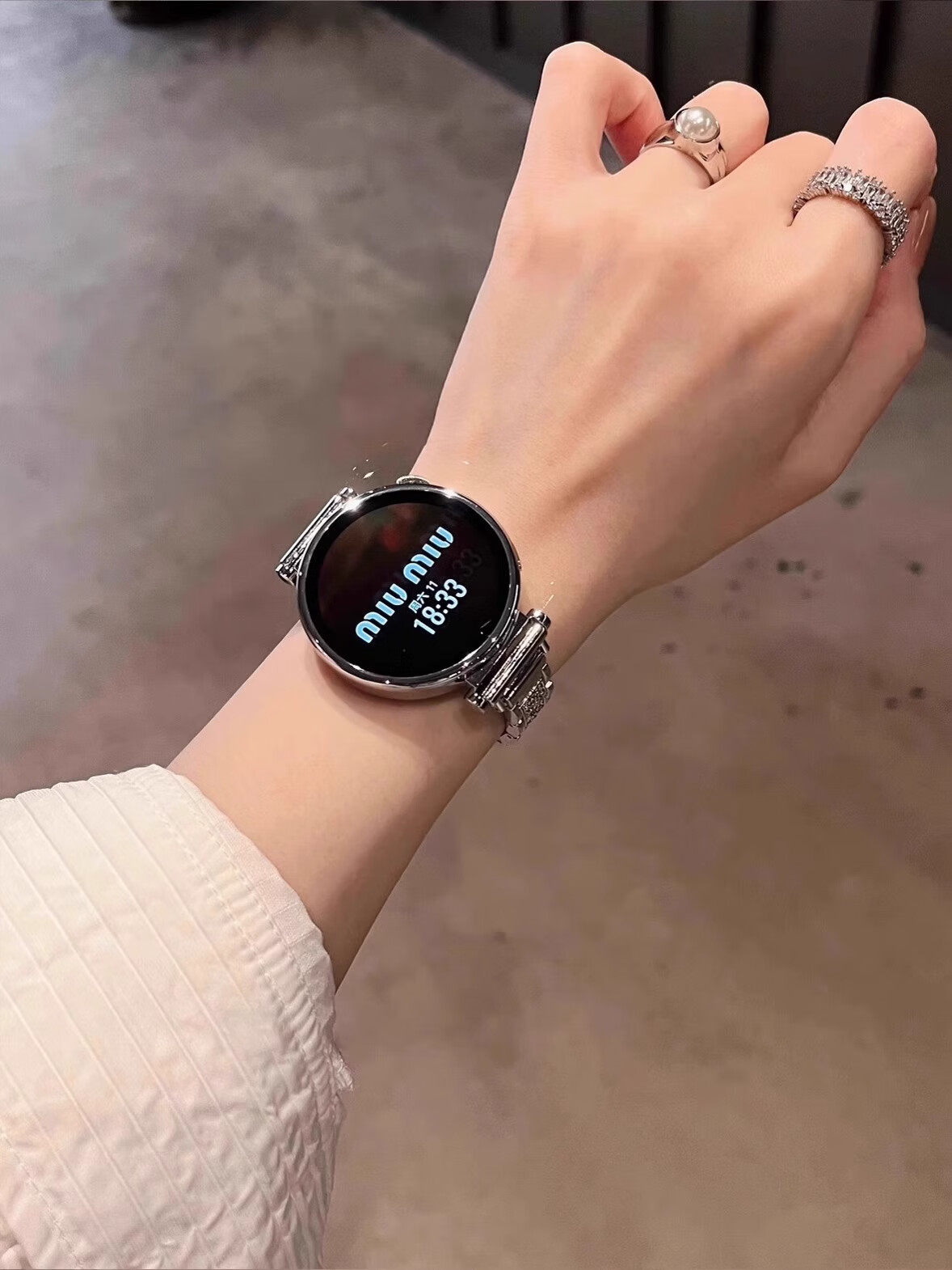 Ремешок CHENSONG для Huawei Watch 5 42mm, GT4/GT5/GT5 Pro, металлический, с полным бриллиантовым дизайном, серебристый