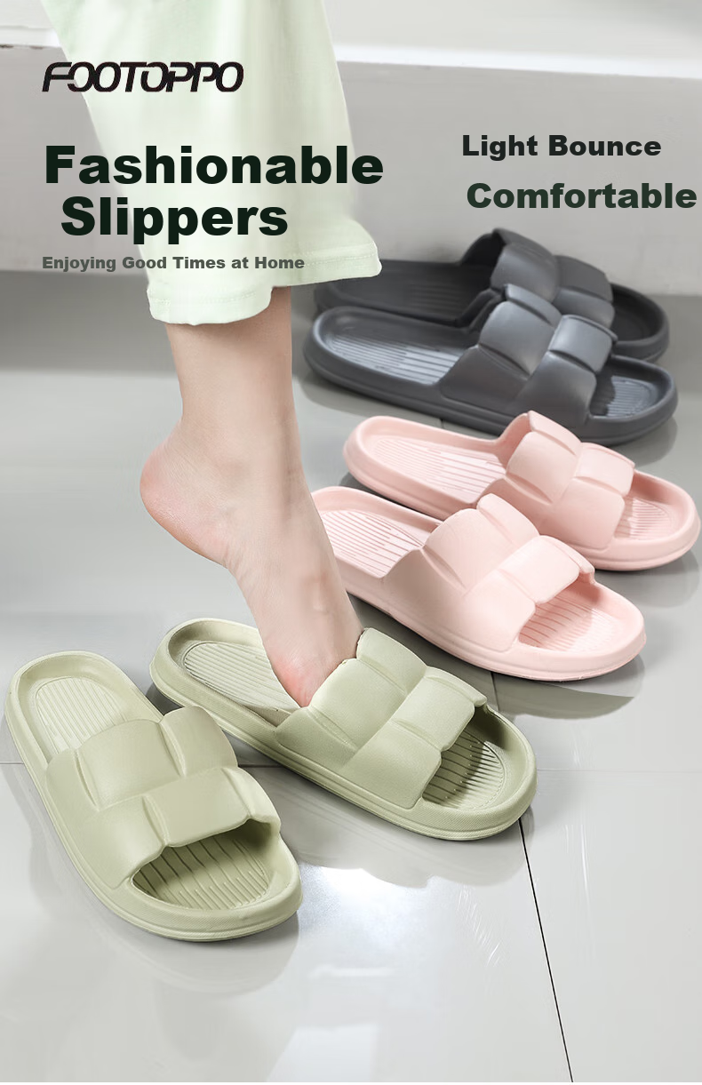 Женские шлепанцы FOOTOPPO, летние домашние нескользящие сандалии, женские летние домашние тапочки для ванной комнаты, устойчивые к запахам, с ощущением мягкости