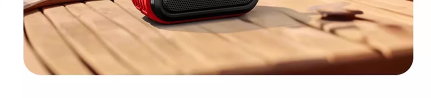 Портативная Bluetooth-колонка Soaiy SD16 Premium Red, компактная, с длительным временем работы от аккумулятора, для улицы и автомобиля