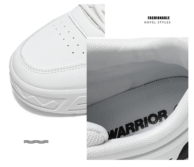 Мужские кроссовки Warrior, высокие, повседневные, спортивные, черные с белым, размер 42
