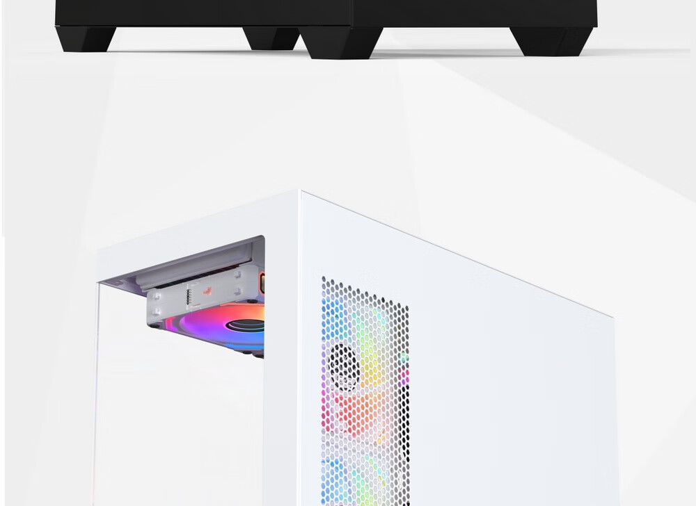 Компьютерный корпус Yingchi Aurora 3-M White (M-ATX/360мм), белый, с панорамным обзором