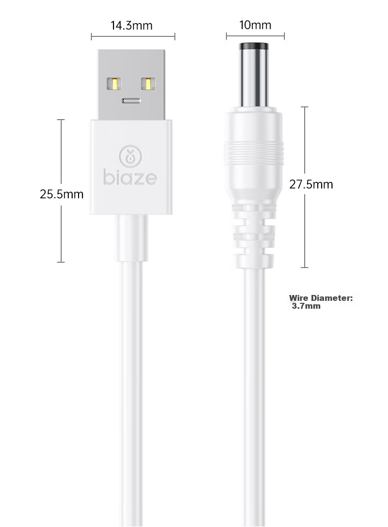 Кабель BIAZE для зарядки молокоотсоса, USB-кабель для адаптера питания молокоотсоса, совместим с Xinbei Xiaobaixiong HL-0851/0682/0801/3007/0873